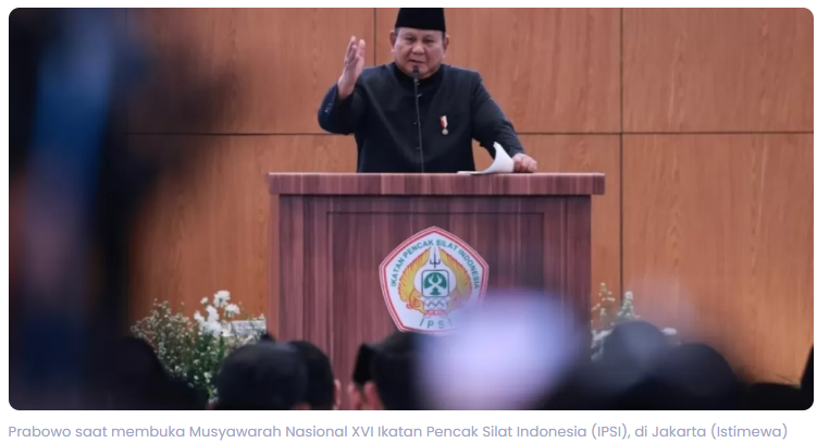 Prabowo Tekankan Pentingnya Lestarikan Pencak Silat: Bagian Penting Budaya Indonesia