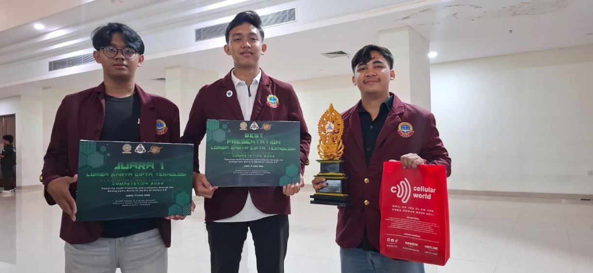 3 Mahasiswa USB YPKP Bandung Raih Juara 1 LKCT Nasional di Universitas Udayana Bali