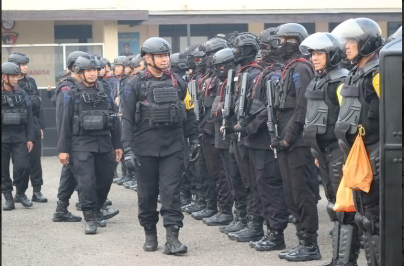 Satbrimob Polda Jabar Gelar Apel dan Cek Perlengkapan Jelang Peringatan Hari Buruh 2026