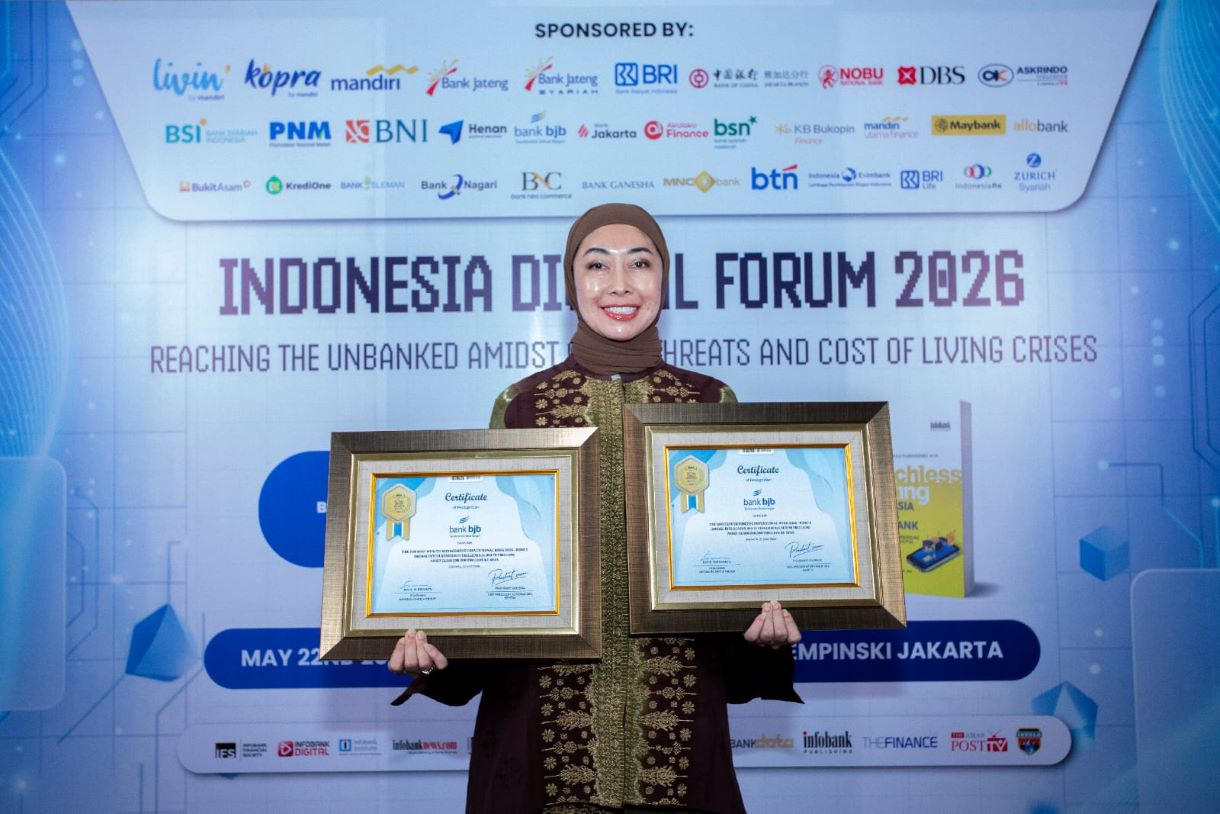 Inovasi dan Kepercayaan Publik Antar bank bjb Raih Penghargaan di Ajang Infobank–Isentia Digital Brand Appreciation 2026