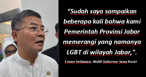Wagub Erwan Setiawan Tegas Larang Keberadaan LGBT di Jawa Barat