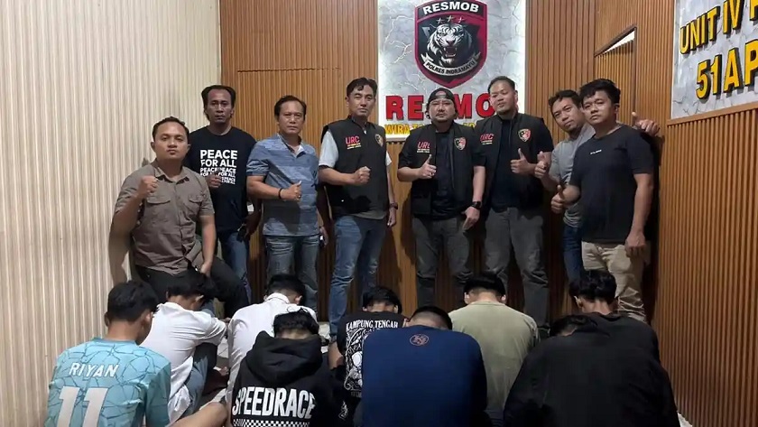 Konvoi Bawa Sajam, Tim URC Polres Indramayu Ringkus 9 Anggota Geng Motor Warbuji